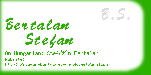 bertalan stefan business card